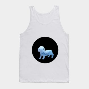 Dachshund - Ocean Blue Silhouette Tank Top